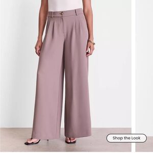 NWT-Loft Versa Crepe Drape Palazzo Pant